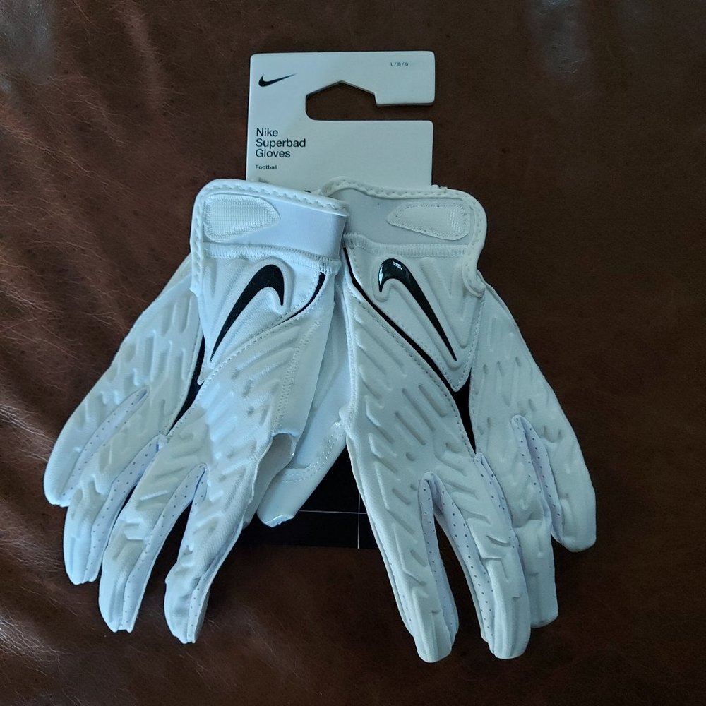 Nike Superbad 6.0 Men's Football Gloves Alpha Large White/Black